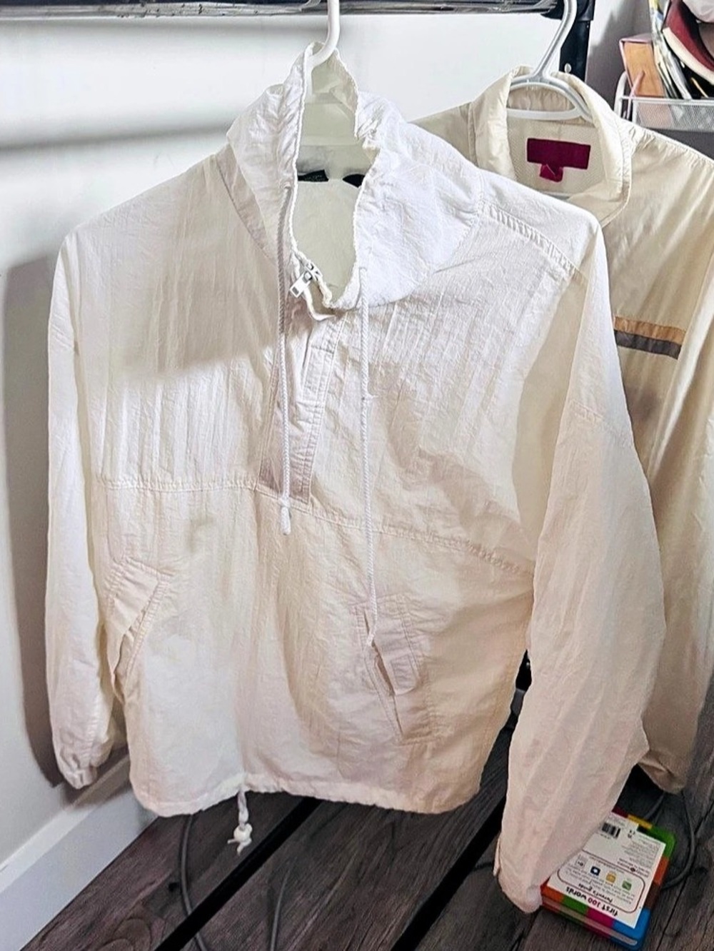 J.Crew White Windbreaker